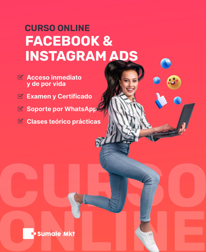 Curso de facebook e Instagram Ads 
publicidad online. meta ads. publicidad ads