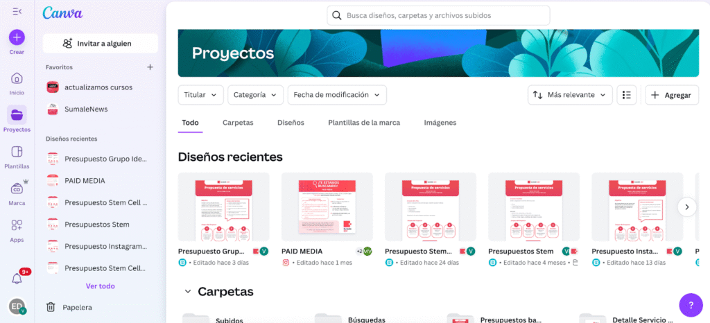 herramientas gratis para emprendedores- Canva
