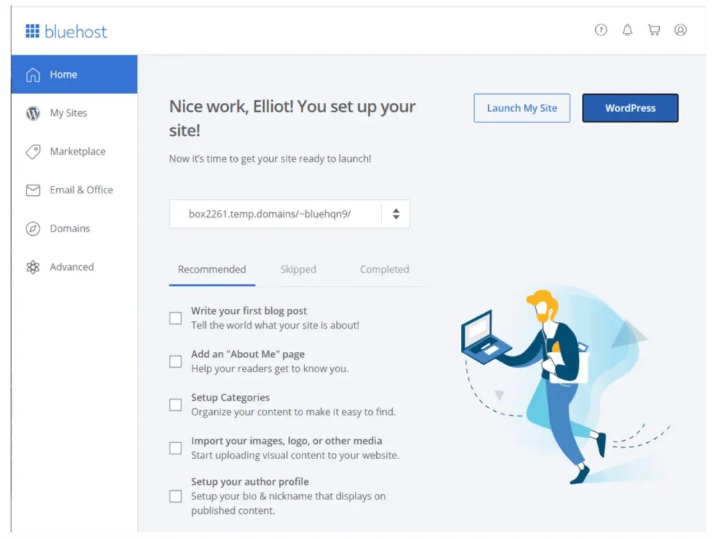 Hostings para tu web- Bluehost